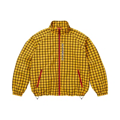 Pre-owned Supreme Plaid Track Jacket 'yellow' | Men's Size Xl