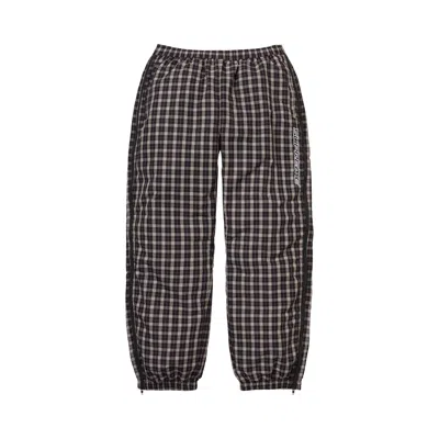 Pre-owned Supreme Plaid Warm Up Pant 'black' | Men's Size L