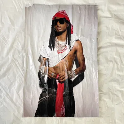 Pre-owned Supreme Playboi Carti For  Poster / 3 In White