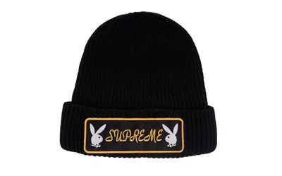Pre-owned Supreme Playboy Beanie In Black