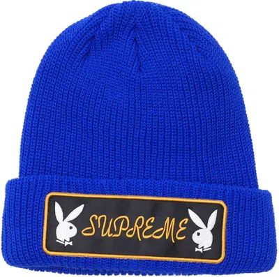 Pre-owned Supreme Playboy Beanie In Royal In Blue