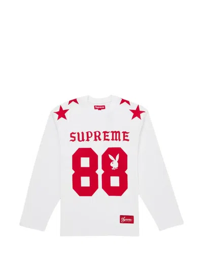 Supreme Playboy Football T-shirt In White