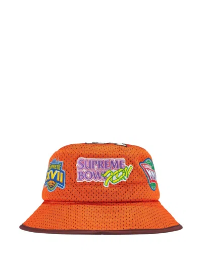 Supreme Playoffs Mesh Crusher Bucket Hat In Orange