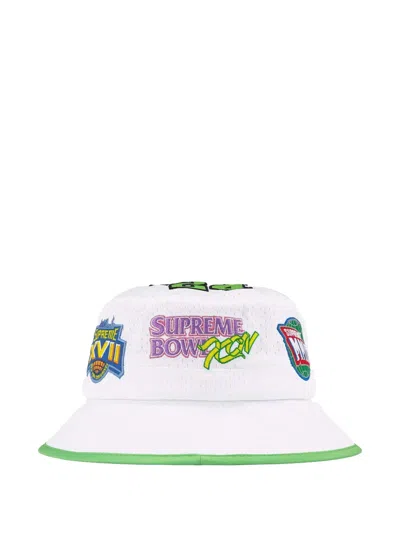Supreme Playoffs Mesh Crusher Bucket Hat In White