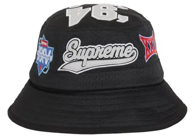 Pre-owned Supreme Playoffs Mesh Crusher Hat In Black