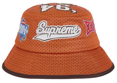 Pre-owned Supreme Playoffs Mesh Crusher Hat In Orange