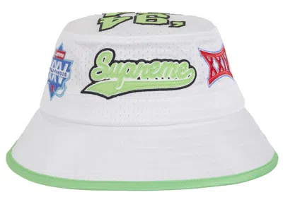 Pre-owned Supreme Playoffs Mesh Crusher Hat In White
