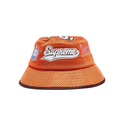 Pre-owned Supreme Playoffs Mesh Crusher 'orange' | Men's Size M/l
