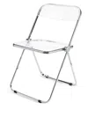 Supreme Plia Text Print Chair In Silver