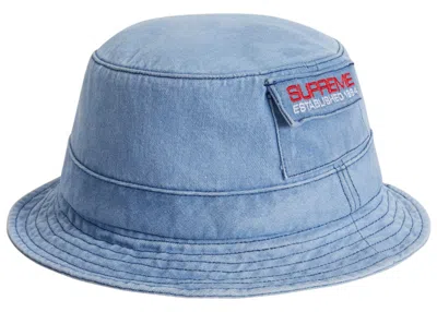 Pre-owned Supreme Pocket Crusher Hat In Light Denim