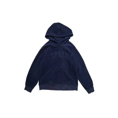 Pre-owned Supreme Polartec Arc Logo Hoodie In Blue