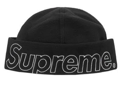 Pre-owned Supreme Polartec Beanie (fw23) In Black