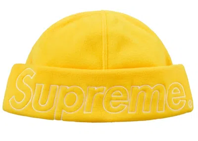 Pre-owned Supreme Polartec Beanie (fw23) In Yellow