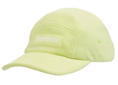 Pre-owned Supreme Polartec Camp Cap In Lime