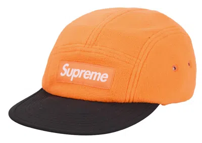Pre-owned Supreme Polartec Earflap Camp Cap (fw24) In Orange