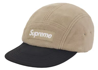 Pre-owned Supreme Polartec Earflap Camp Cap (fw24) In Taupe In Brown