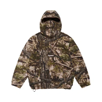 Pre-owned Supreme Polartec Face Mask Half Zip Hooded Sweatshirt 'truetimber Koda Camo' | Green | Men's Size M