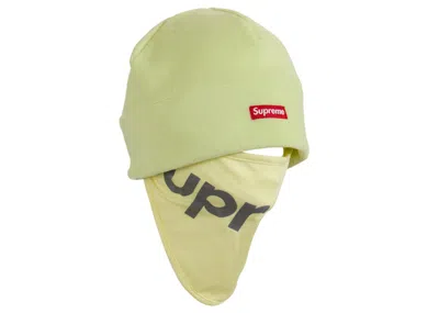 Pre-owned Supreme Polartec Facemask Beanie In Lime