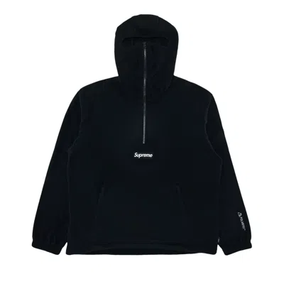 Pre-owned Supreme Polartec Facemask Half Zip Hooded Sweatshirt 'black'