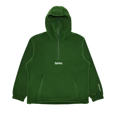 Pre-owned Supreme Polartec Facemask Half Zip Hooded Sweatshirt 'green'