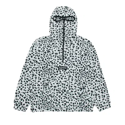 Pre-owned Supreme Polartec Facemask Half Zip Hooded Sweatshirt 'leopard'