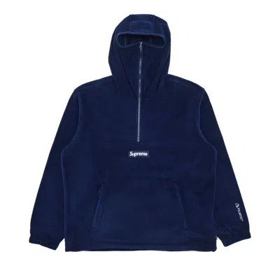 Pre-owned Supreme Polartec Facemask Half Zip Hooded Sweatshirt 'navy'
