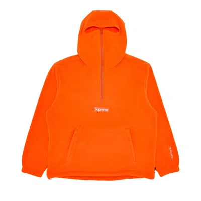 Pre-owned Supreme Polartec Facemask Half Zip Hooded Sweatshirt 'orange'