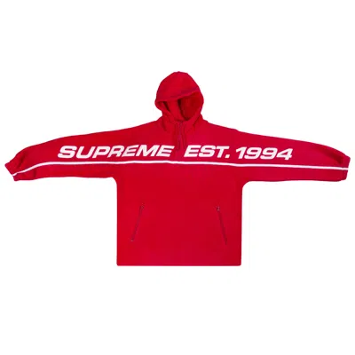 Pre-owned Supreme Polartec Half Zip Hooded Sweatshirt 'red' | Men's Size S