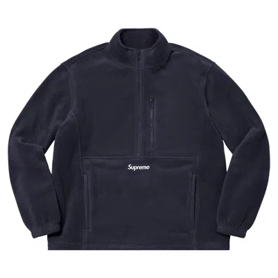 Pre-owned Supreme Polartec Half Zip Pullover 'navy' | Blue | Men's Size Xl