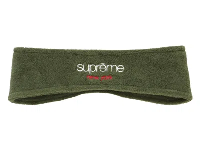 Pre-owned Supreme Polartec Headband In Dark Green
