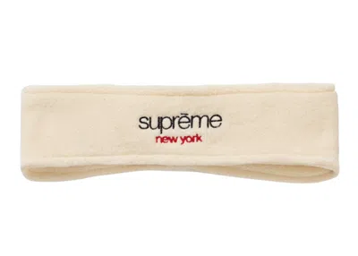 Pre-owned Supreme Polartec Headband In Natural In Brown