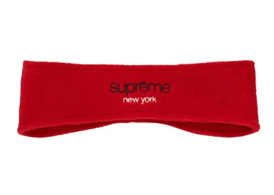 Pre-owned Supreme Polartec Headband In Red