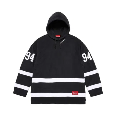 Pre-owned Supreme Polartec Hooded Hockey Jersey 'black' | Men's Size L