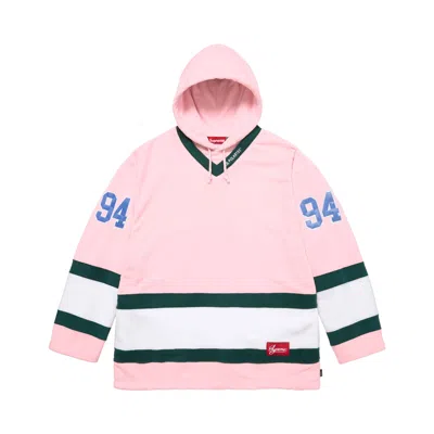Pre-owned Supreme Polartec Hooded Hockey Jersey 'light Pink' | Men's Size M