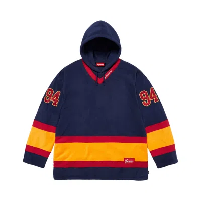 Pre-owned Supreme Polartec Hooded Hockey Jersey 'navy' | Blue | Men's Size M