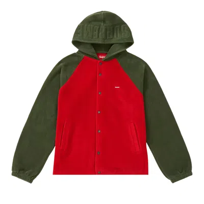 Pre-owned Supreme Polartec Hooded Raglan Jacket 'red' | Men's Size M