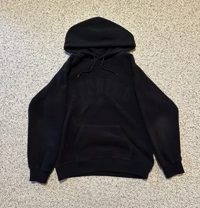 Pre-owned Supreme Polartec Hooded Sweatshirt Black