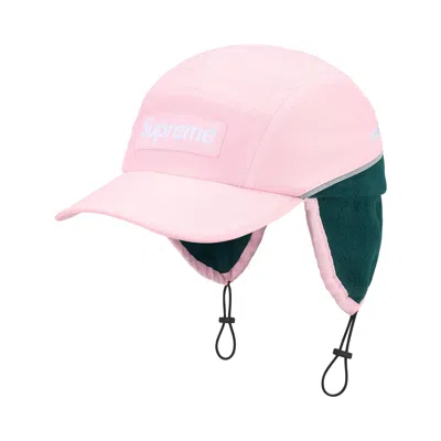 Pre-owned Supreme Polartec Lined Packable Earflap Camp Cap 'pink' | Men's Size Onesize