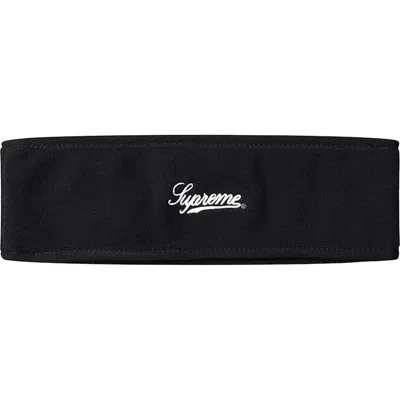 Pre-owned Supreme Polartec Logo Headband In Black