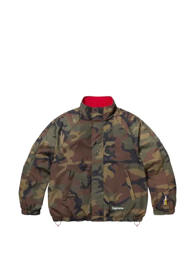 Supreme Polartec Reversible Track Jacket In Brown