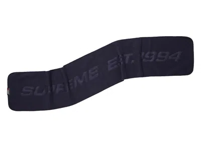 Pre-owned Supreme Polartec Scarf (fw19) In Navy Blue