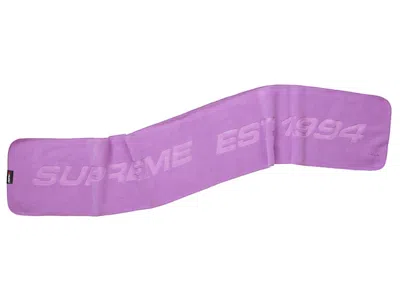 Pre-owned Supreme Polartec Scarf (fw19) In Purple