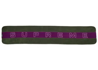 Pre-owned Supreme Polartec Scarf In Olive