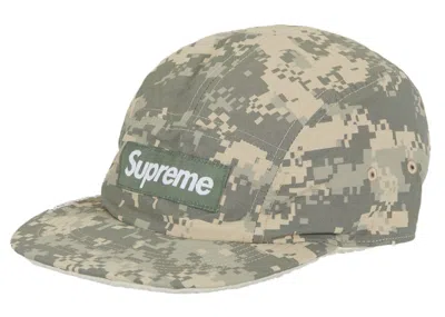 Pre-owned Supreme Polartec Shearling Reversible Camp Cap In Digi Camo In Multi