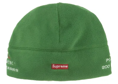 Pre-owned Supreme Polartec Sport Beanie In Green