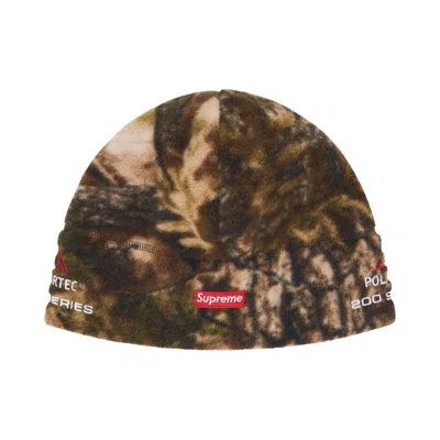 Pre-owned Supreme Polartec Sport Beanie 'truetimber Koda Camo' | Brown | Men's Size Onesize