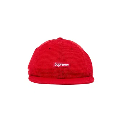 Pre-owned Supreme Polartec Waffle Small Box 6-panel 'red' | Men's Size Onesize