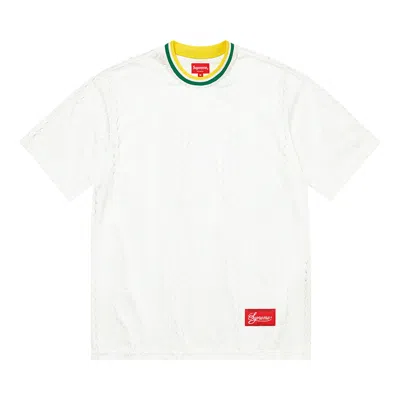 Pre-owned Supreme Preforated Stripe Warm Up Top 'white' | Men's Size Xl