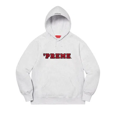 Pre-owned Supreme 'preme Hooded Sweatshirt 'ash Grey'