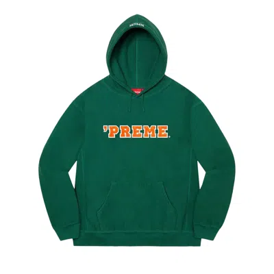 Pre-owned Supreme Preme Hooded Sweatshirt 'dark Green' | Men's Size L
